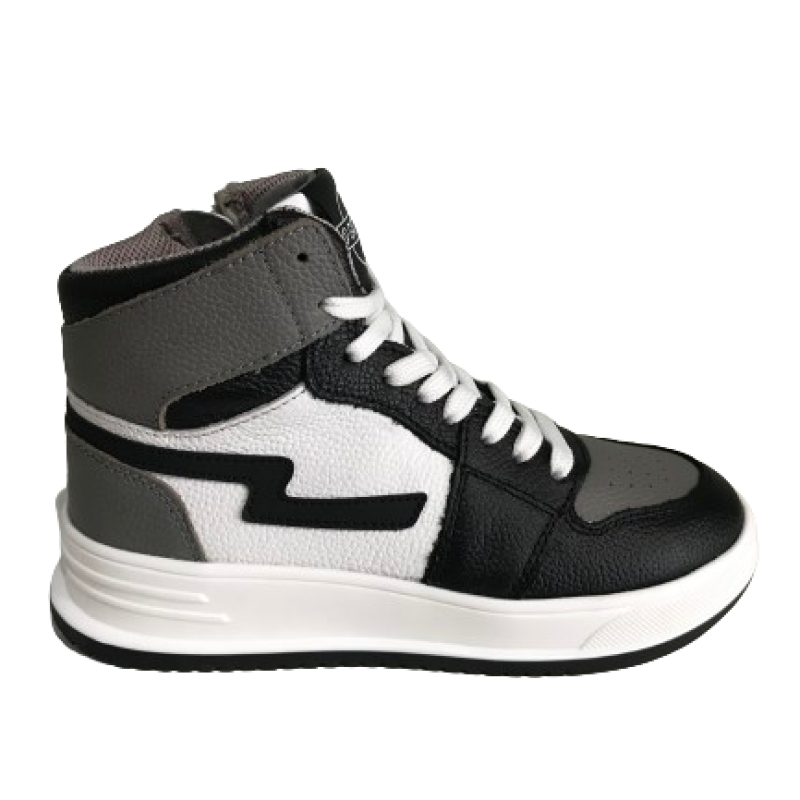 Gattino G1012 Jongens Sneaker Half Hoog Donker Grijs