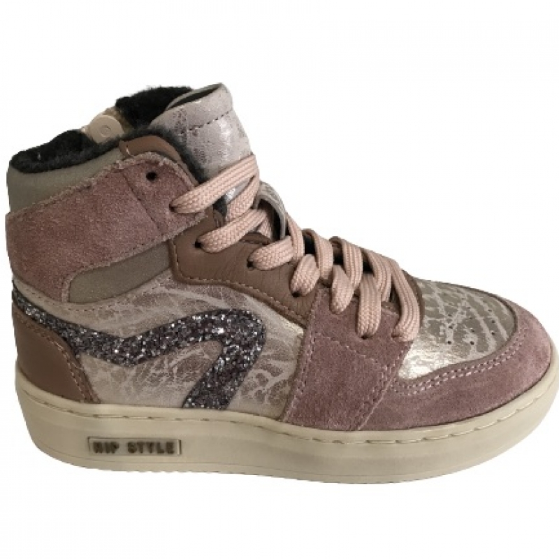 Hip H1665 half hoge sneaker roze glitter 