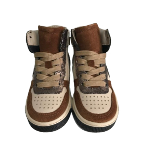 Pinocchio P1301 Meisjes Sneaker Halfhoog Taupe 